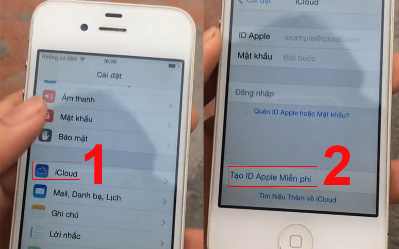 Bắt đầu tạo tài khoản ID Apple